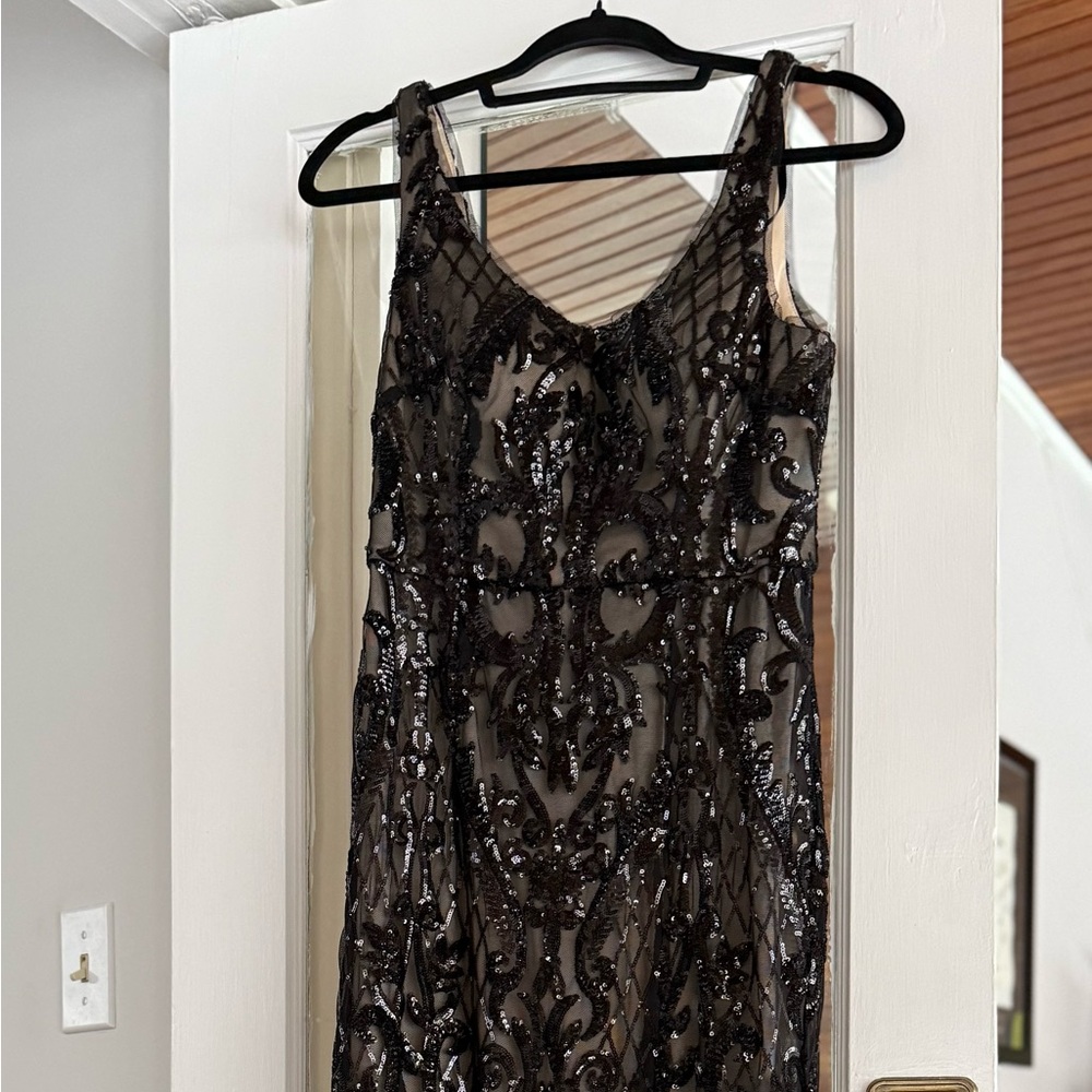 Elegant Black Sequin Dress